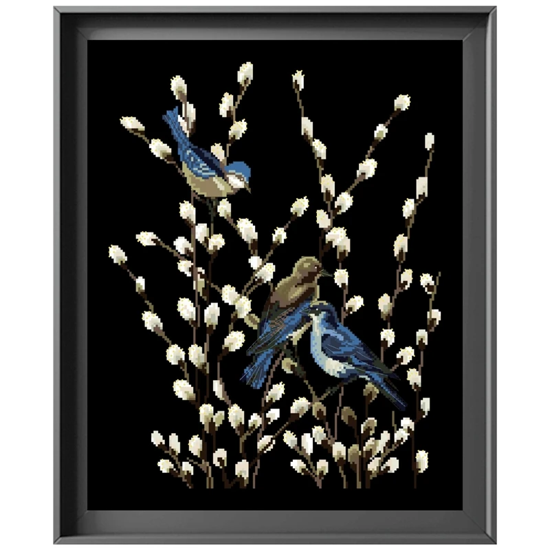 Весенние бутоны и птицы, набор для вышивки крестом, узор, дизайн 18ct, 14ct, 11ct, черный холст, вышивка, рукоделие своими руками
Весенние бутоны и птицы, набор для вышивки крестом, узор, дизайн 18ct, 14ct, 11ct, черный холст, вышивка, рукоделие своими руками