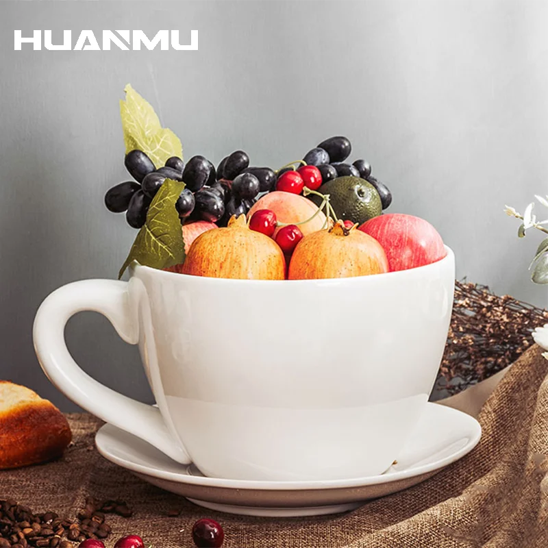 About 5.8L Super Big Ceramic Mug White Cup With Plate for Tea Coffee Large Breakfast Milk Personalise Big Cups Fruit Salad Bowl
About 5.8L Super Big Ceramic Mug White Cup With Plate for Tea Coffee Large Breakfast Milk Personalise Big Cups Fruit Salad Bowl