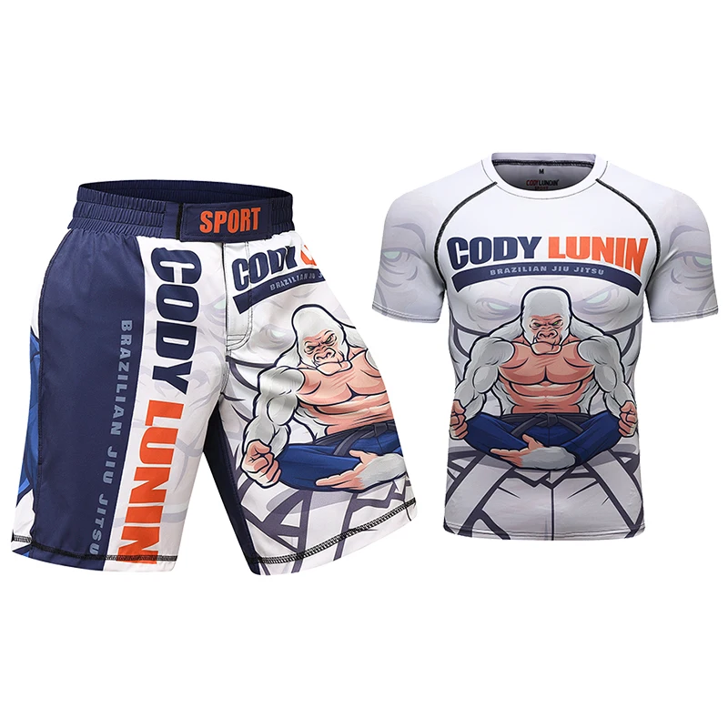 Cody Lundin Men's 3D Printed Compression MMA Bjj Jiu Jitsu Training Rash Guard Suit Shorts Set Fighting Boxing Sportswear
Cody Lundin Men's 3D Printed Compression MMA Bjj Jiu Jitsu Training Rash Guard Suit Shorts Set Fighting Boxing Sportswear