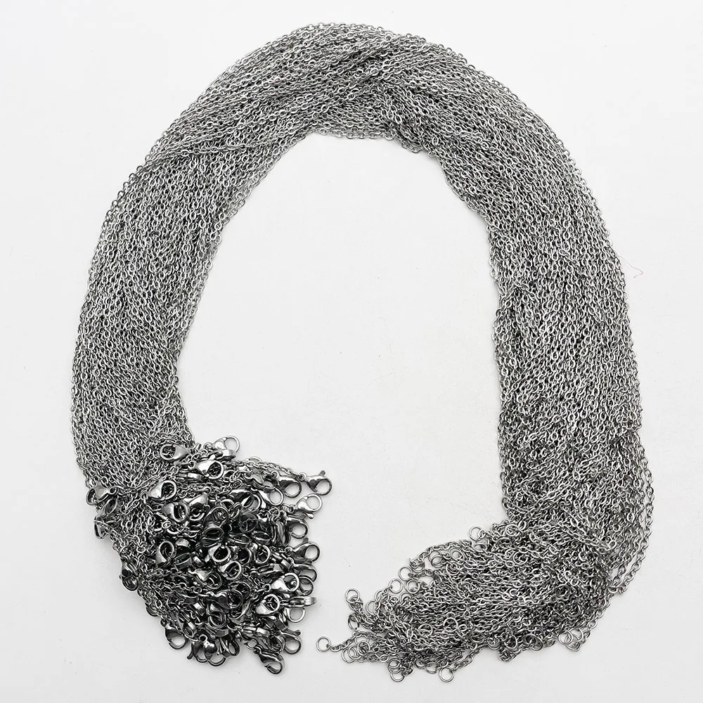 fashion Wholesale 2MM jewelry stainless steel cords chain Necklace lanyard pendant clasp lobster clasp 45cm 50cm 100pcs/lot
fashion Wholesale 2MM jewelry stainless steel cords chain Necklace lanyard pendant clasp lobster clasp 45cm 50cm 100pcs/lot