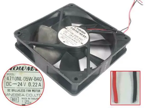 NMB-MAT 4710NL-05W-B49 B01 DC 24V 0.22A 120x120x25mm 3-wire Server Cooling Fan
NMB-MAT 4710NL-05W-B49 B01 DC 24V 0.22A 120x120x25mm 3-wire Server Cooling Fan