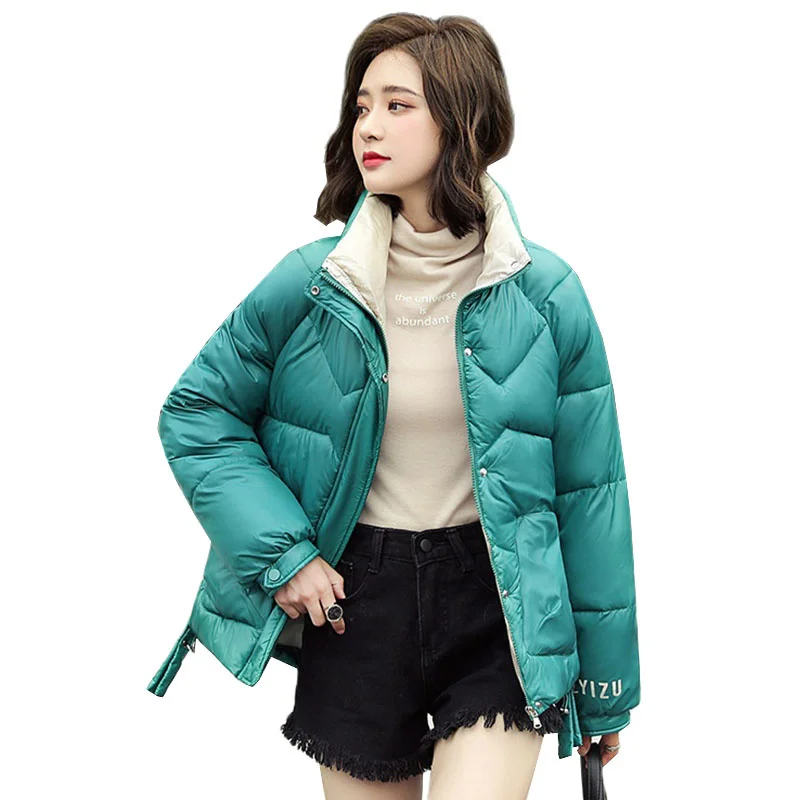 Nice PopWinter Jacket Women Glossy Down Cotton Jackets Female Parkas Loose Thick Warm Cotton Padded Parka Overcoat A1064
Nice PopWinter Jacket Women Glossy Down Cotton Jackets Female Parkas Loose Thick Warm Cotton Padded Parka Overcoat A1064