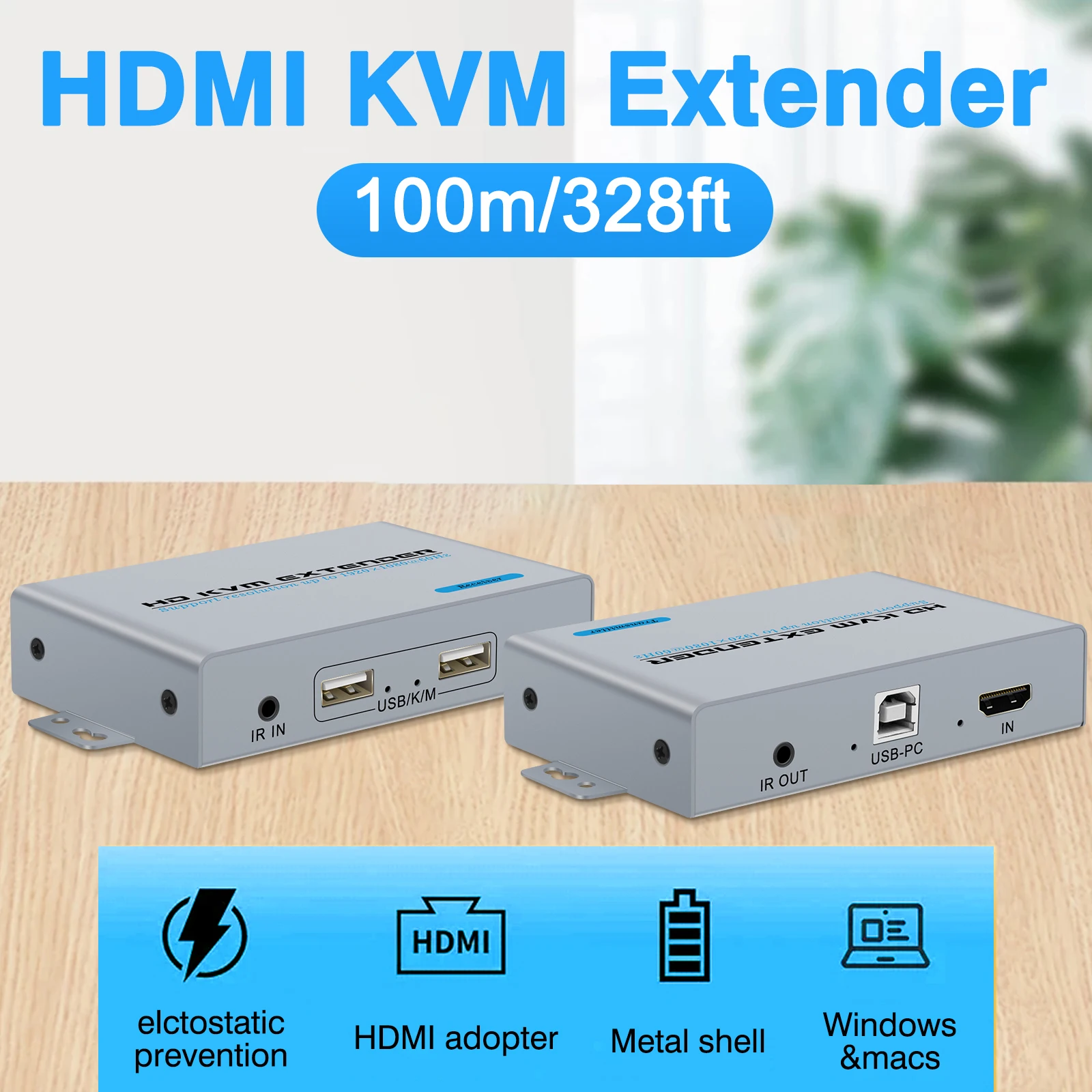 Удлинитель HDMI приемник-передатчик 100 м/50 м по сети RJ45 CAT5E/6/7 Кабель HDMI KVM удлинитель с 2 USB-выходами для ПК DVD HDTV
Удлинитель HDMI приемник-передатчик 100 м/50 м по сети RJ45 CAT5E/6/7 Кабель HDMI KVM удлинитель с 2 USB-выходами для ПК DVD HDTV