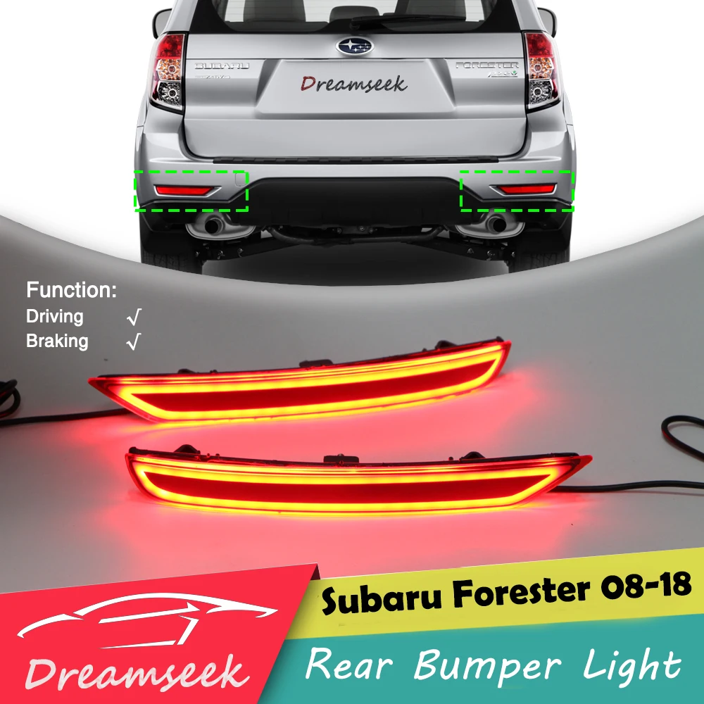 Светодиодный отражатель заднего бампера, задний фонарь для Subaru Forester 2008-2018, стоп-сигнал, противотуманная фара, красная линза
Светодиодный отражатель заднего бампера, задний фонарь для Subaru Forester 2008-2018, стоп-сигнал, противотуманная фара, красная линза