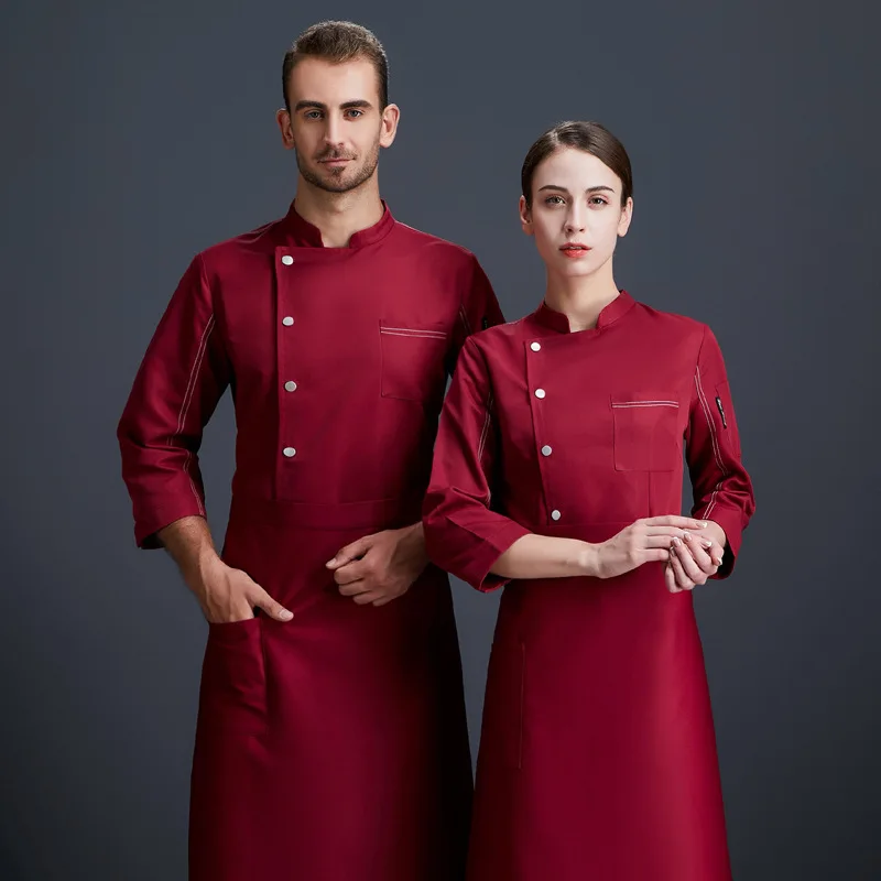 Chef Uniform Unisex Waiter Work Jacket Catering Service Long Sleeve Breathable Single-breasted Chef Overalls Stand Collar Tops
Chef Uniform Unisex Waiter Work Jacket Catering Service Long Sleeve Breathable Single-breasted Chef Overalls Stand Collar Tops