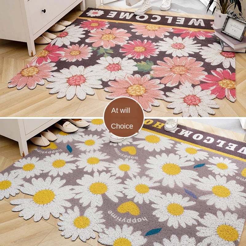 New Daisy Flower Doormat Hallway Bedroom Living Room Bathroom Entrance Door Mat PVC Non-slip Cuttable Custom Carpet
New Daisy Flower Doormat Hallway Bedroom Living Room Bathroom Entrance Door Mat PVC Non-slip Cuttable Custom Carpet