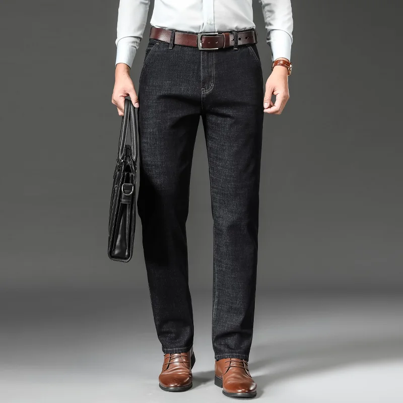 Men's Classic Jean 2021 spring autumn new Four Seasons waist Business casual black blue denim trousers
Men's Classic Jean 2021 spring autumn new Four Seasons waist Business casual black blue denim trousers