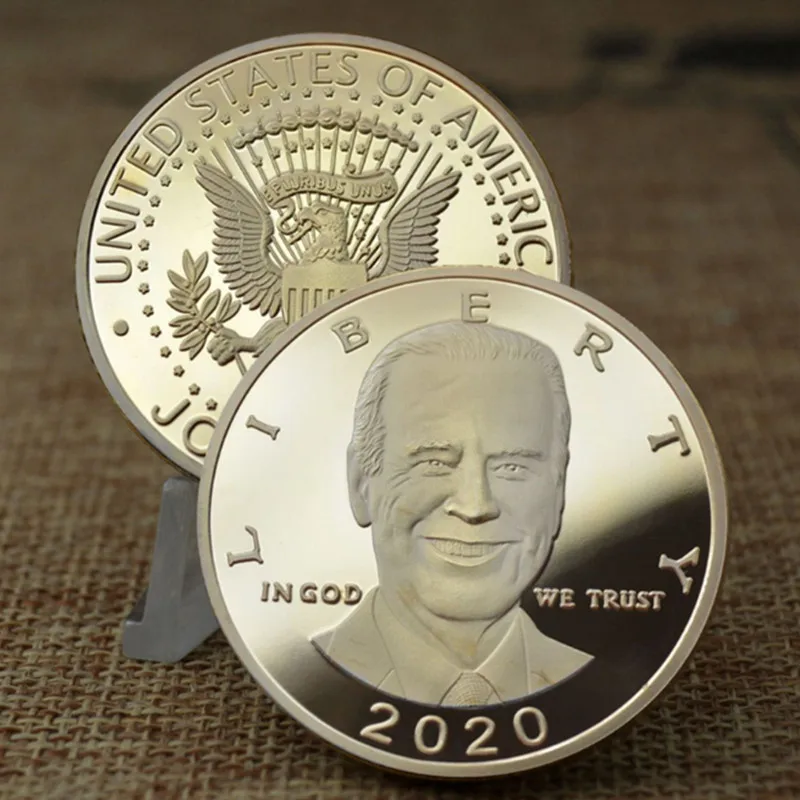 Joe Biden 2020 Presidential Election Gold Plated Challenge Coins Support New President Metal Badge Handicraft Souvenir Box
Joe Biden 2020 Presidential Election Gold Plated Challenge Coins Support New President Metal Badge Handicraft Souvenir Box