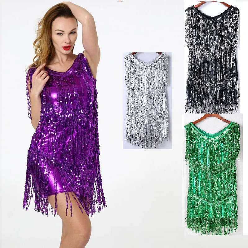 Latin Dance Competition Dress Costume Sequin Tassels Adult Fringe Flapper Dresses Latino Vestidos De Salsa Big Tassels Garments
Latin Dance Competition Dress Costume Sequin Tassels Adult Fringe Flapper Dresses Latino Vestidos De Salsa Big Tassels Garments
