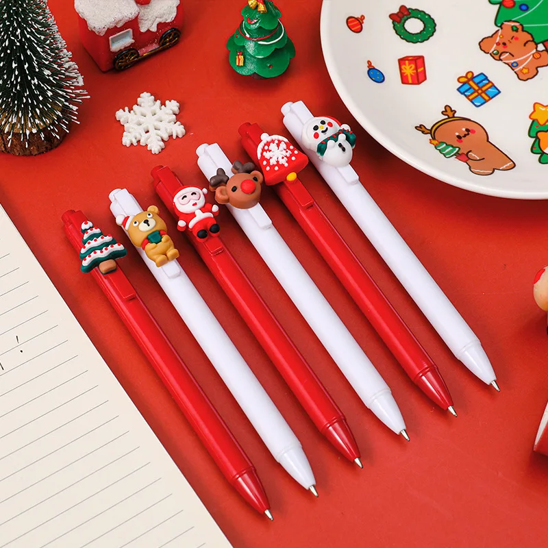 20Pcs/Lot Cute Christmas Retractable Gel Pen Kawaii Press Ballpoint Pen 0.5mm Black Ink School Stationery Office Sign Pen Gift
20Pcs/Lot Cute Christmas Retractable Gel Pen Kawaii Press Ballpoint Pen 0.5mm Black Ink School Stationery Office Sign Pen Gift