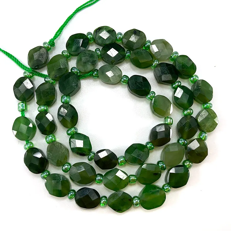 Natural Canada Jades Beads 15'' Green Faceted Coin Oval Square Stone DIY Loose Beads For Jewelry Making Women Necklace Bracelet
Natural Canada Jades Beads 15'' Green Faceted Coin Oval Square Stone DIY Loose Beads For Jewelry Making Women Necklace Bracelet