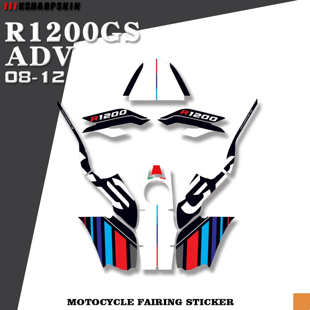Motorcycle body fairing protective sticker reflective anti-scratch decorative sticker suitable for BMW R1200GS ADV 2008-2012
Motorcycle body fairing protective sticker reflective anti-scratch decorative sticker suitable for BMW R1200GS ADV 2008-2012