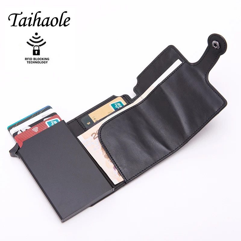 Taihaole мужской держатель для кредитных карт с кнопками RFID высокое качество металлический алюминиевый автоматический всплывающий чехол для ID Карт RFID черный кошелек портмоне
Taihaole мужской держатель для кредитных карт с кнопками RFID высокое качество металлический алюминиевый автоматический всплывающий чехол для ID Карт RFID черный кошелек портмоне