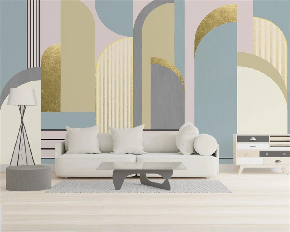 beibehang Custom modern decorative painting simple golden geometric art mosaic pattern light luxury background wallpaper
beibehang Custom modern decorative painting simple golden geometric art mosaic pattern light luxury background wallpaper