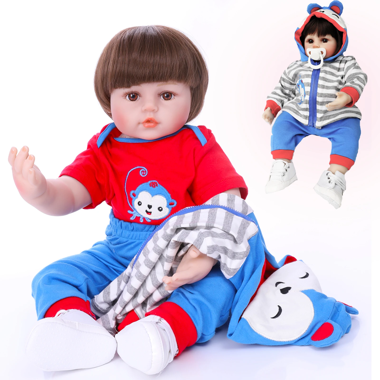48 Cm 20 Inch Reborn Doll Boy Realistic Soft Silicone Simulation Toddler Babes Handmade Toys Children's Holiday Gifts
48 Cm 20 Inch Reborn Doll Boy Realistic Soft Silicone Simulation Toddler Babes Handmade Toys Children's Holiday Gifts