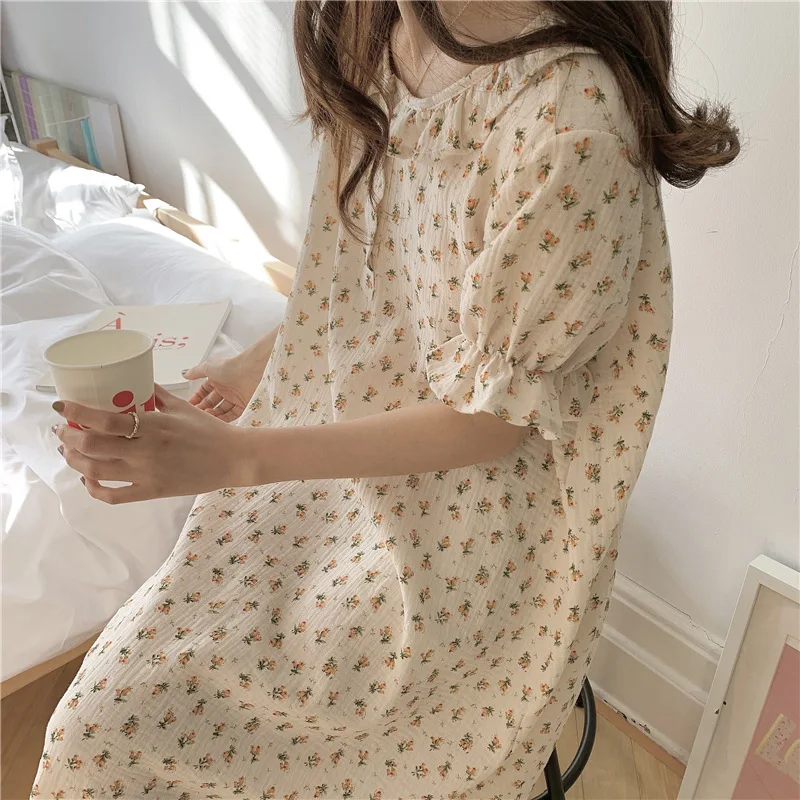 Female Summer Soft Comfortable Cotton Nightgowns Women Homewear Sleepdress Short Sleeve Lovely Cute Sweet Nightdress
Female Summer Soft Comfortable Cotton Nightgowns Women Homewear Sleepdress Short Sleeve Lovely Cute Sweet Nightdress