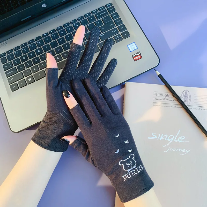Women Summer Sunscreen Cute Lovely Little Bear Non-Slip Cotton Mesh Breathable Soft Drive Cycling Sun Protection Anti-UV Gloves
Women Summer Sunscreen Cute Lovely Little Bear Non-Slip Cotton Mesh Breathable Soft Drive Cycling Sun Protection Anti-UV Gloves