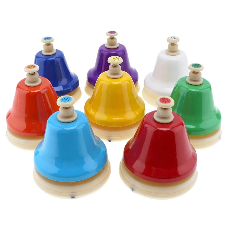 New IRIN 8Pcs/Set 8 Note Diatonic Metal Hand Bells Set Percussion Instrument for Kid Children Musical Instrument Toy
New IRIN 8Pcs/Set 8 Note Diatonic Metal Hand Bells Set Percussion Instrument for Kid Children Musical Instrument Toy