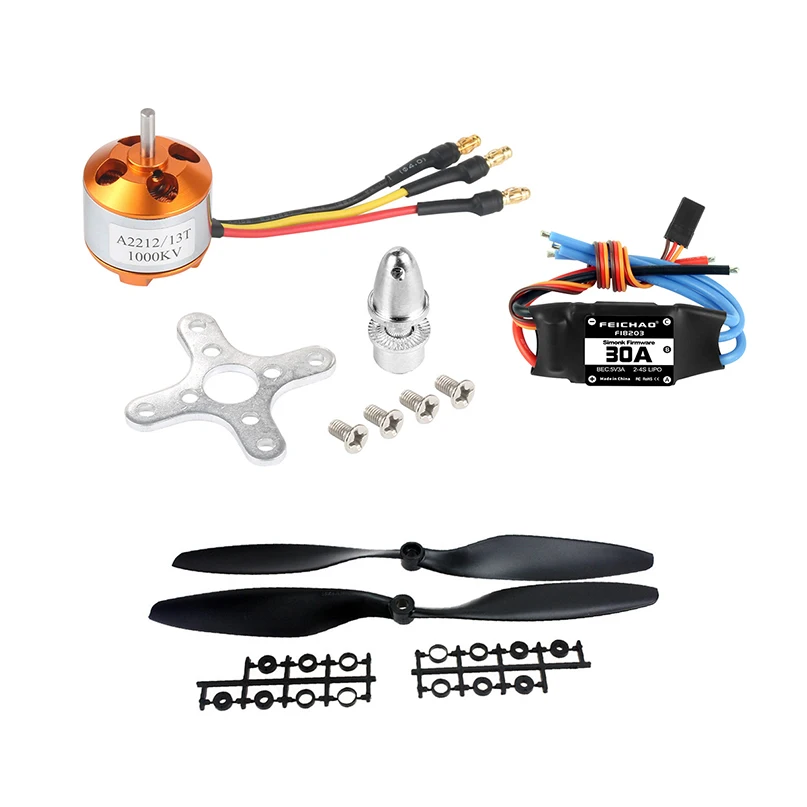 FEICHAO Simonk 30A ESC с A2212 1000kv 2200kv двигатель пластиковый пропеллер для DIY RC самолета квадрокоптера гексакоптера мультикоптера
FEICHAO Simonk 30A ESC с A2212 1000kv 2200kv двигатель пластиковый пропеллер для DIY RC самолета квадрокоптера гексакоптера мультикоптера
