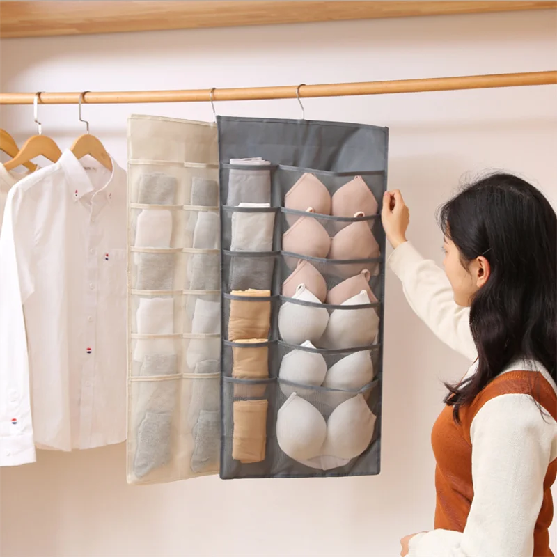 Oxford Cloth Foldable Wardrobe Storage Behind The Door Hanging Bag Underwear Bra Socks Double-sided Multi Pockets Storage Bag
Oxford Cloth Foldable Wardrobe Storage Behind The Door Hanging Bag Underwear Bra Socks Double-sided Multi Pockets Storage Bag