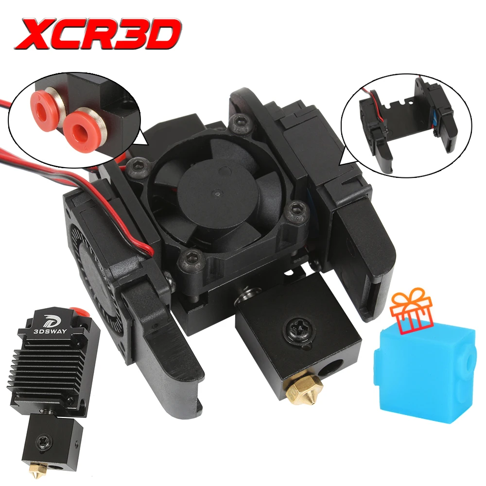XCR 2 в 1 Volcano Hotend комплект двухцветный экструдер нагревательный блок переключение полностью металлический Hotend 3D принтер детали охлаждающий вентилятор 12 В/24 В
XCR 2 в 1 Volcano Hotend комплект двухцветный экструдер нагревательный блок переключение полностью металлический Hotend 3D принтер детали охлаждающий вентилятор 12 В/24 В