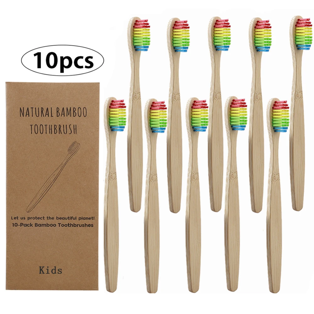 10pcs Soft Bristles Children Bamboo Toothbrushes Rainbow Color Oral Care Travel Tooth Brush
10pcs Soft Bristles Children Bamboo Toothbrushes Rainbow Color Oral Care Travel Tooth Brush