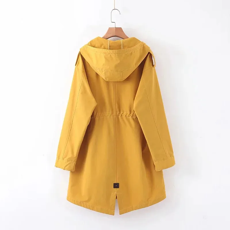 Women casual drawstring high waist loose autumn yellow outwear jacket female fashion long sleeve hooded coat jackets streetwear
Women casual drawstring high waist loose autumn yellow outwear jacket female fashion long sleeve hooded coat jackets streetwear