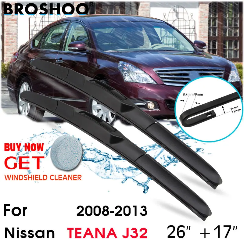 Car Wiper Blade Front Window Windscreen Windshield Wiper Fit Blade Accessories For Nissan TEANA J32 26"+17"2008-2013
Car Wiper Blade Front Window Windscreen Windshield Wiper Fit Blade Accessories For Nissan TEANA J32 26"+17"2008-2013