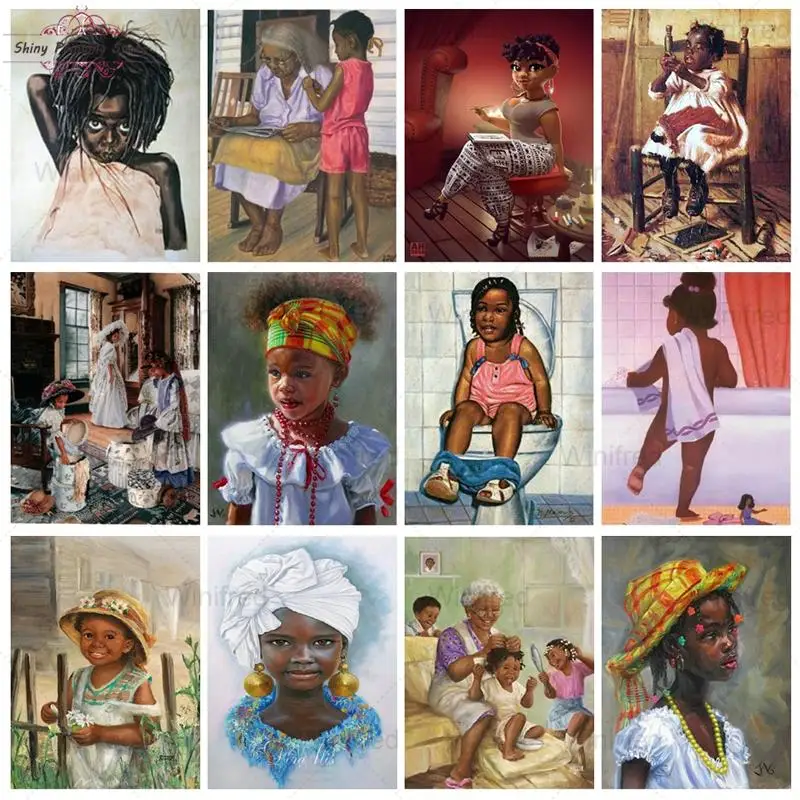 5D DIY Diamond Painting African Girl Portrait Black Girl Full Square/Round Drill Diamond Embroidery Cross Stitch Picture Decor
5D DIY Diamond Painting African Girl Portrait Black Girl Full Square/Round Drill Diamond Embroidery Cross Stitch Picture Decor