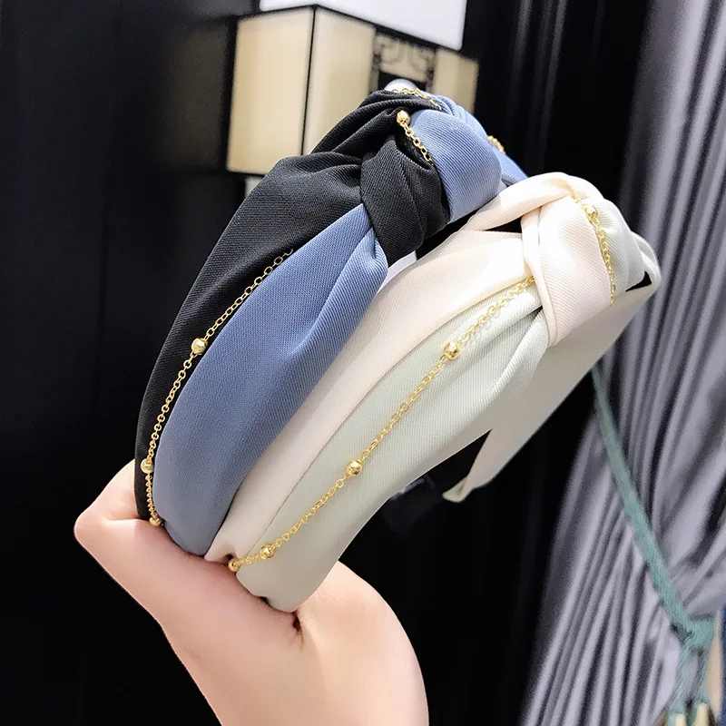 New Style Net Red Headband, Chain Two-color Knotted Headband, Fashionable Sports Wear Headband, Wash Your Face and Press Hairpin
New Style Net Red Headband, Chain Two-color Knotted Headband, Fashionable Sports Wear Headband, Wash Your Face and Press Hairpin