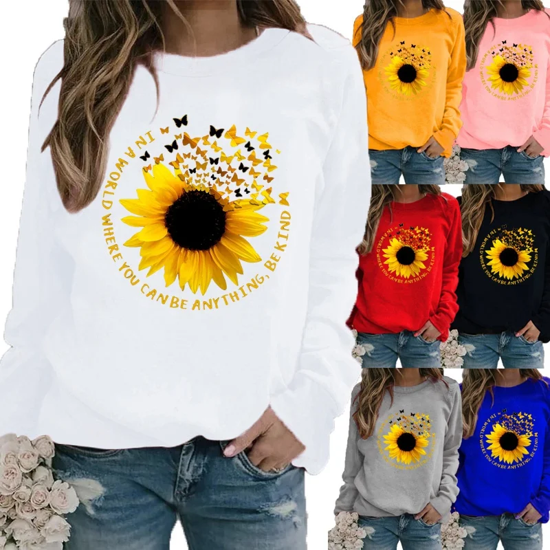 Ladies Autumn and Winter Fashion Solid Color Printing Shirt Long Sleeve Plus Size Loose Shirt Round Neck Graphic Sweatshirt
Ladies Autumn and Winter Fashion Solid Color Printing Shirt Long Sleeve Plus Size Loose Shirt Round Neck Graphic Sweatshirt