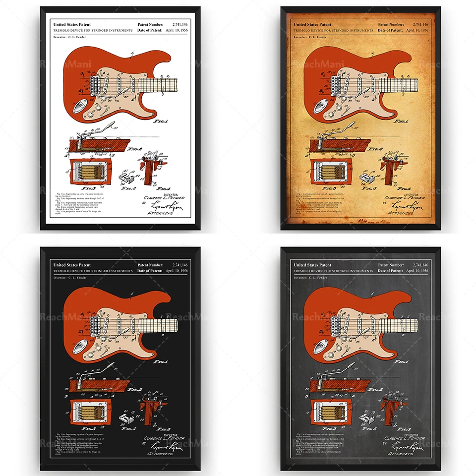 Fender Stratocaster 1954 Colourised Guitar Patent Print Wall Art Poster Blueprint Gifts
Fender Stratocaster 1954 Colourised Guitar Patent Print Wall Art Poster Blueprint Gifts