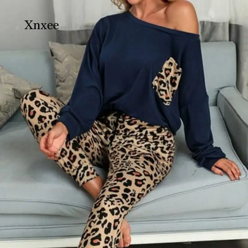 Leopard Homewear Suits Women Autumn Casual t Shirts Drawstring Sweatpants Lounge Wear Fashion Pajama Sets Elastic Sleepwear
Leopard Homewear Suits Women Autumn Casual t Shirts Drawstring Sweatpants Lounge Wear Fashion Pajama Sets Elastic Sleepwear