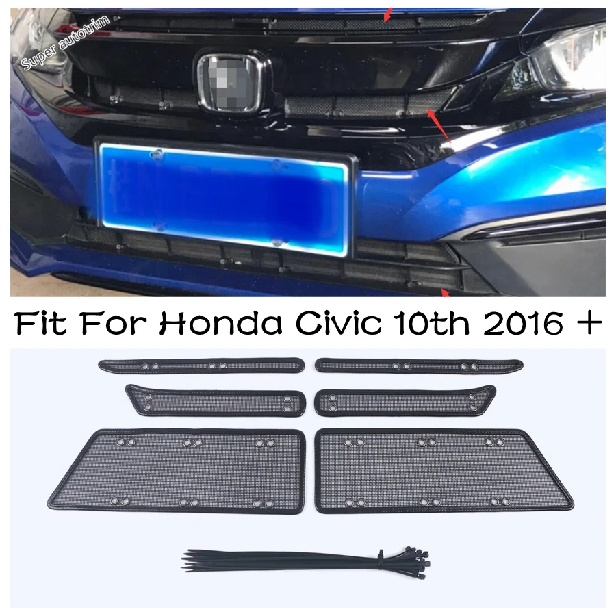 Car Insect Screening Mesh Front Grille Insert Net Protection Auto Styling Accessories 6PCS Fit For Honda Civic 10th 2016 - 2021
Car Insect Screening Mesh Front Grille Insert Net Protection Auto Styling Accessories 6PCS Fit For Honda Civic 10th 2016 - 2021