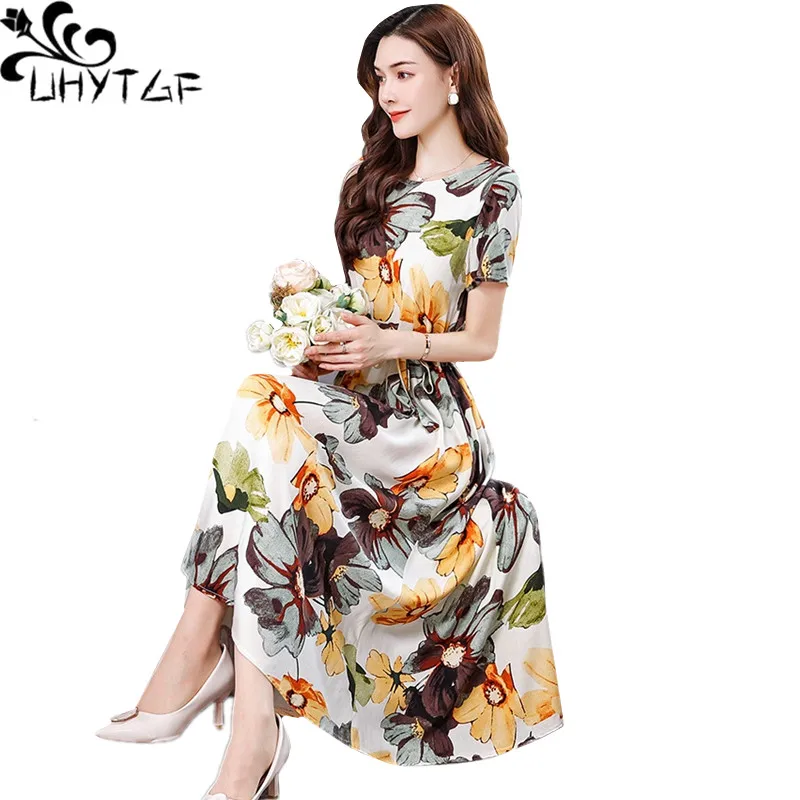 Elegant Womens Summer Dress Fashion Printed Cotton Silk Big Swing Dress Female Pullover Long Clothes 5XL Loose Size Dresses 1660
Elegant Womens Summer Dress Fashion Printed Cotton Silk Big Swing Dress Female Pullover Long Clothes 5XL Loose Size Dresses 1660
