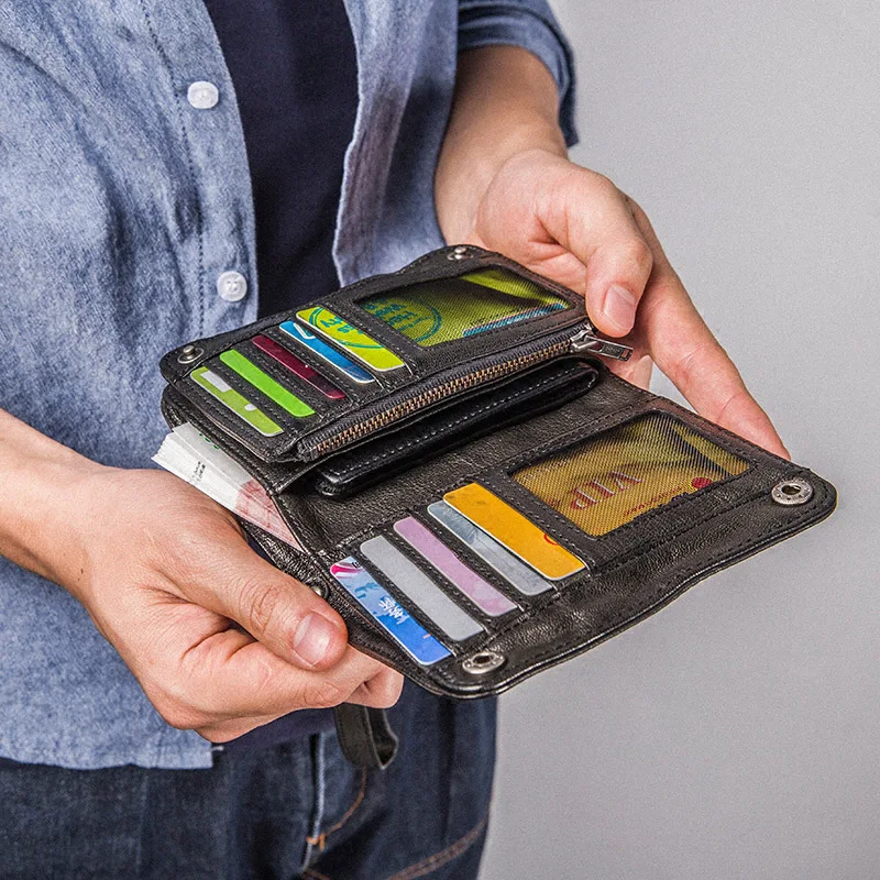 AETOO Leather men's short wallet, multi-function driver's license card holder, men's handmade retro trendy zipper wallet
AETOO Leather men's short wallet, multi-function driver's license card holder, men's handmade retro trendy zipper wallet