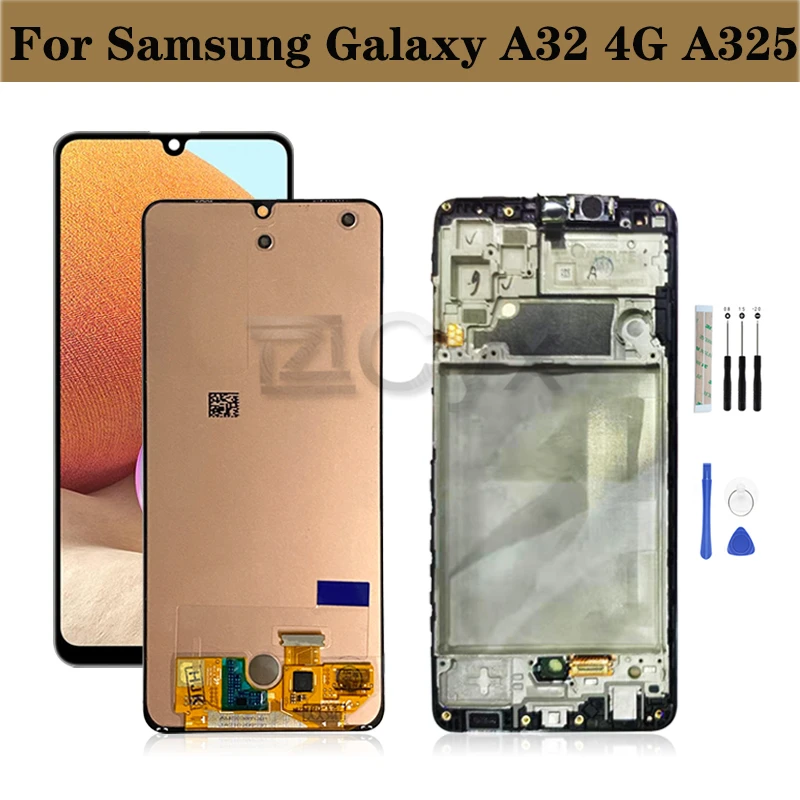 For Samsung Galaxy A32 4G A325 LCD Display Touch Screen Digitizer Assembly +Frame For Samsung A325 LCD replacement Repair Parts
For Samsung Galaxy A32 4G A325 LCD Display Touch Screen Digitizer Assembly +Frame For Samsung A325 LCD replacement Repair Parts