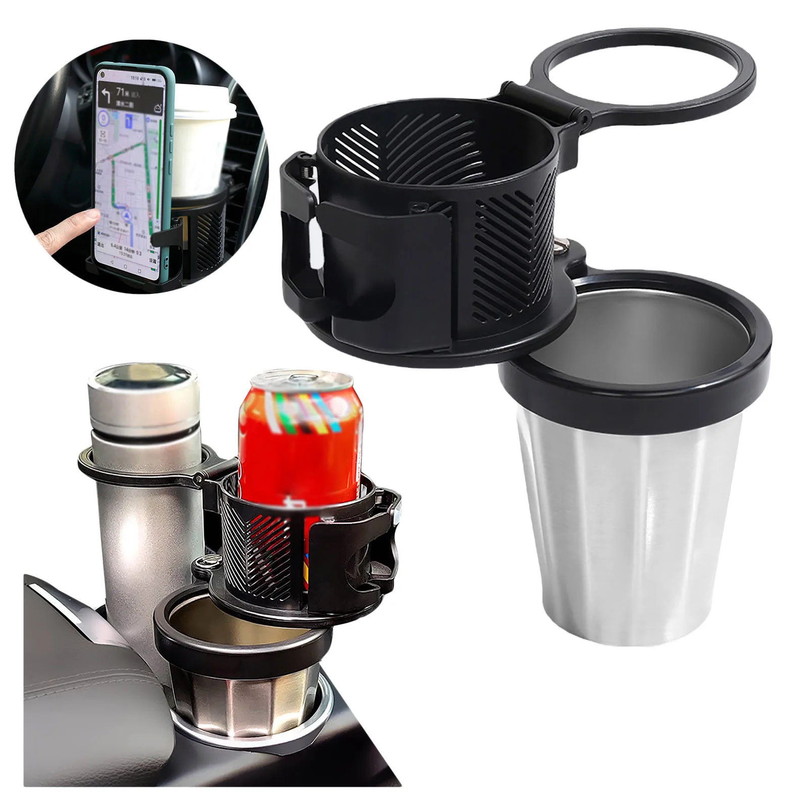 Multifunctional Car Cup Holder With Phone Holder Bottle Storage Organizer Water Cup Holder Universal Car Truck Bottle
Multifunctional Car Cup Holder With Phone Holder Bottle Storage Organizer Water Cup Holder Universal Car Truck Bottle