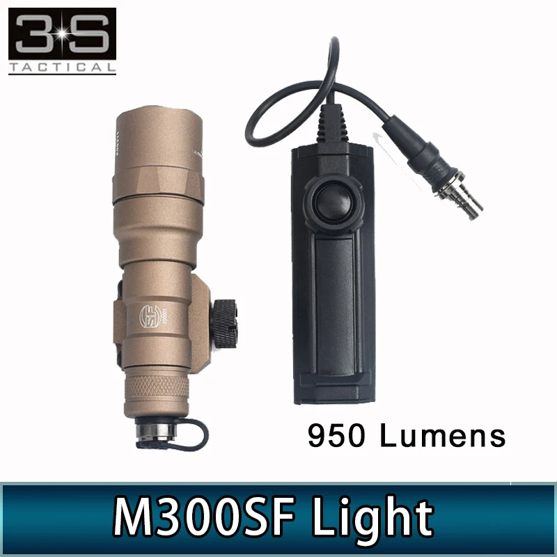 950 Lumens Tactical M300 SF Single Fuel Scouting Light With Dual Function Tape Switch Tactical M300 Flashlight
950 Lumens Tactical M300 SF Single Fuel Scouting Light With Dual Function Tape Switch Tactical M300 Flashlight