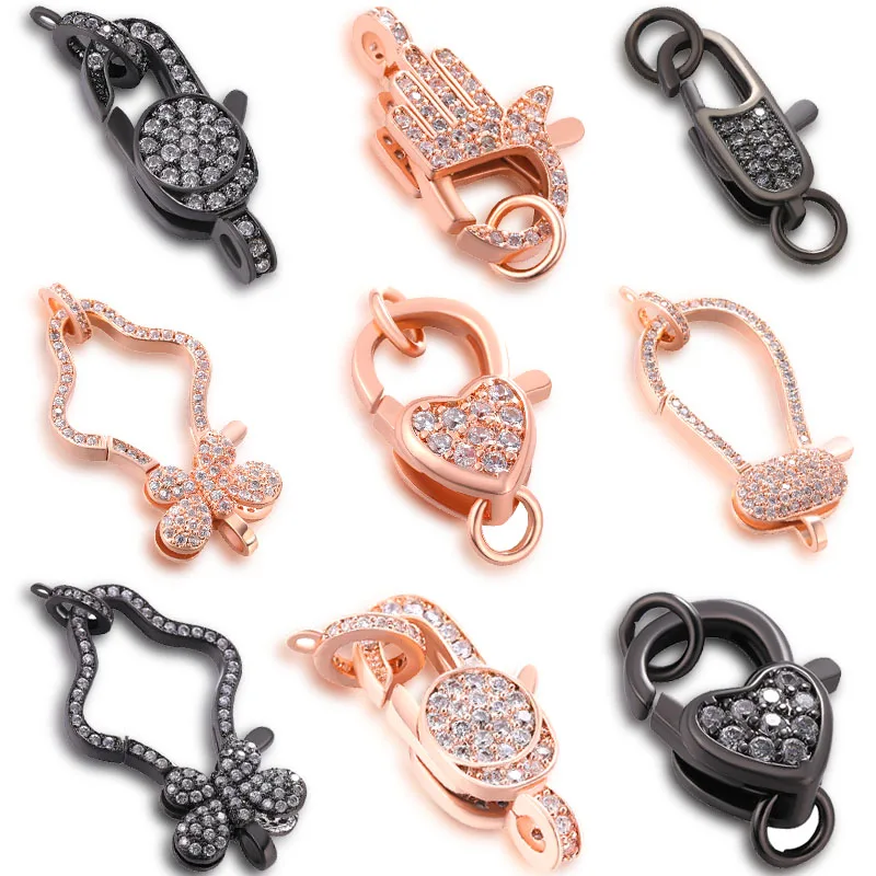 Luxury Zircon Lobster Clasp Hooks Pearl Necklace Bracelet Chain DIY Jewelry Accessory Findings Supplies For Decorative Jewelry
Luxury Zircon Lobster Clasp Hooks Pearl Necklace Bracelet Chain DIY Jewelry Accessory Findings Supplies For Decorative Jewelry