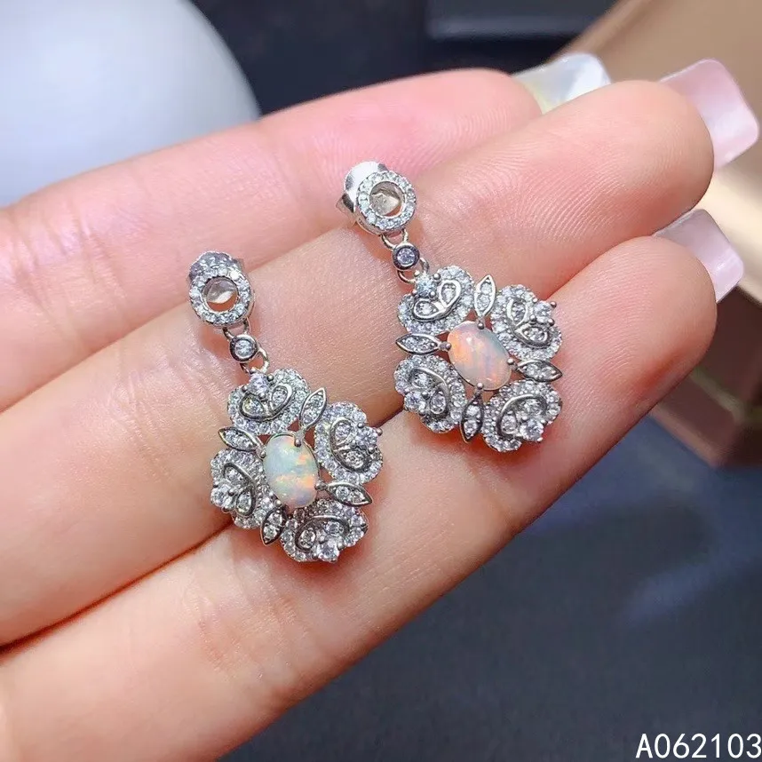 KJJEAXCMY 925 sterling silver inlaid natural opal Support test of women's fashionable elegant plant pattern ear nail earrings
KJJEAXCMY 925 sterling silver inlaid natural opal Support test of women's fashionable elegant plant pattern ear nail earrings