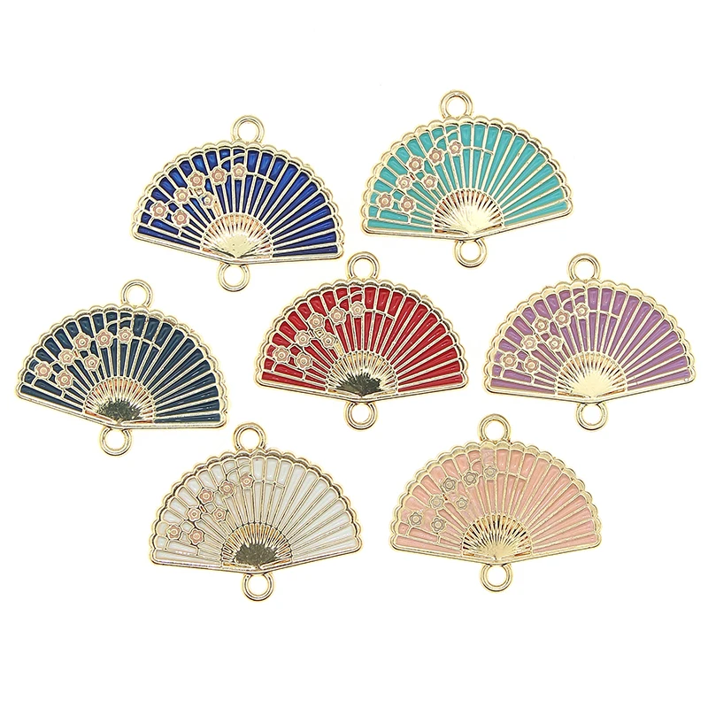 10pcs/Set Chinese style Charm Enamel Plum Flower Fan Pendant Necklace Fit DIY Bracelet Jewelry Making Fashion Accessories Gifts
10pcs/Set Chinese style Charm Enamel Plum Flower Fan Pendant Necklace Fit DIY Bracelet Jewelry Making Fashion Accessories Gifts