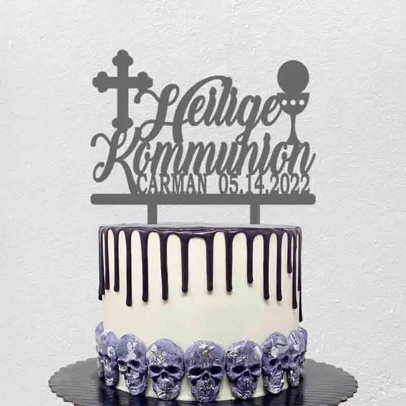 Пользовательское имя, дата, немецкая Heilige, топпер для торта для детского причастия, вечерние украшения торта YC362
Пользовательское имя, дата, немецкая Heilige, топпер для торта для детского причастия, вечерние украшения торта YC362