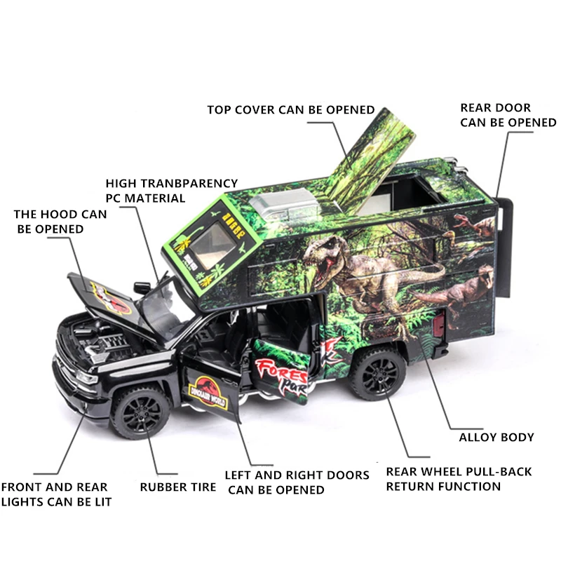 1:32 High Simulation Dinosaur Tyrannosaurus With Transport Vehicle Raptor Pull-Back Sound and Light Children Alloy Toy Model Car
1:32 High Simulation Dinosaur Tyrannosaurus With Transport Vehicle Raptor Pull-Back Sound and Light Children Alloy Toy Model Car