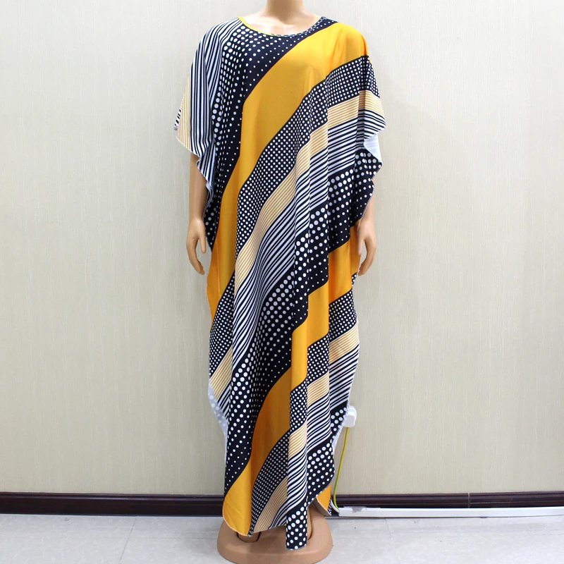 Casual Winter African Loose Colorful Dot Stripe Print Women Batwing Sleeve O Neck Maxi Dresses
Casual Winter African Loose Colorful Dot Stripe Print Women Batwing Sleeve O Neck Maxi Dresses