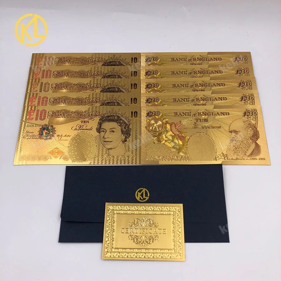 10pcs/lot Colored Golden Foil British Queen Plastic Banknote 10 Pounds Fake Money Note for Collection or Business Gifts
10pcs/lot Colored Golden Foil British Queen Plastic Banknote 10 Pounds Fake Money Note for Collection or Business Gifts