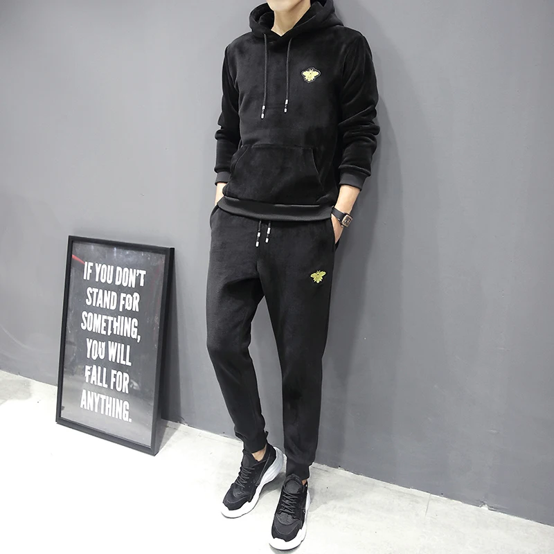 Men 2020 New Fashion Sport Set Thick Velvet Winter Tracksuit Long Sleeve Hoodie Sweatshirt Joggings Pants Workout Suit
Men 2020 New Fashion Sport Set Thick Velvet Winter Tracksuit Long Sleeve Hoodie Sweatshirt Joggings Pants Workout Suit