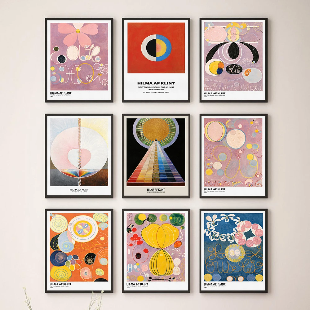 Modern Retro Hilma af Klint Art Exhibition Posters Temple Spiritual Abstract Canvas Painting Bedroom Wall Unique Decor Pictures
Modern Retro Hilma af Klint Art Exhibition Posters Temple Spiritual Abstract Canvas Painting Bedroom Wall Unique Decor Pictures