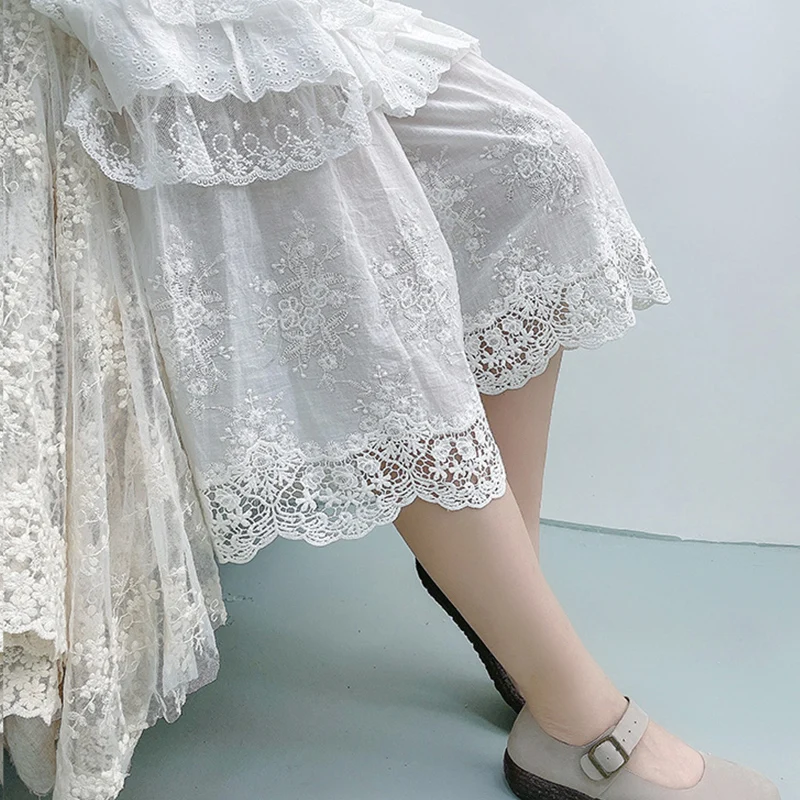 Mori Girl Women Lace Elastic Waist Loose Pants Cotton Thin Embroidery Breathable Leggings Female Kawaii Wide Leg Pants Z023
Mori Girl Women Lace Elastic Waist Loose Pants Cotton Thin Embroidery Breathable Leggings Female Kawaii Wide Leg Pants Z023