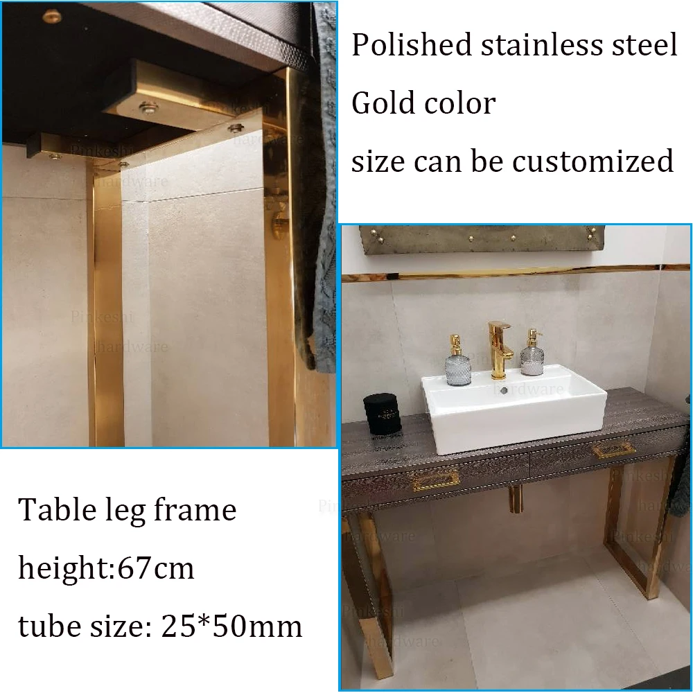 Customized Size Polished Stainless steel table legs cabinet supporting frame furniture feet 67cm 2pcs gold color
Customized Size Polished Stainless steel table legs cabinet supporting frame furniture feet 67cm 2pcs gold color
